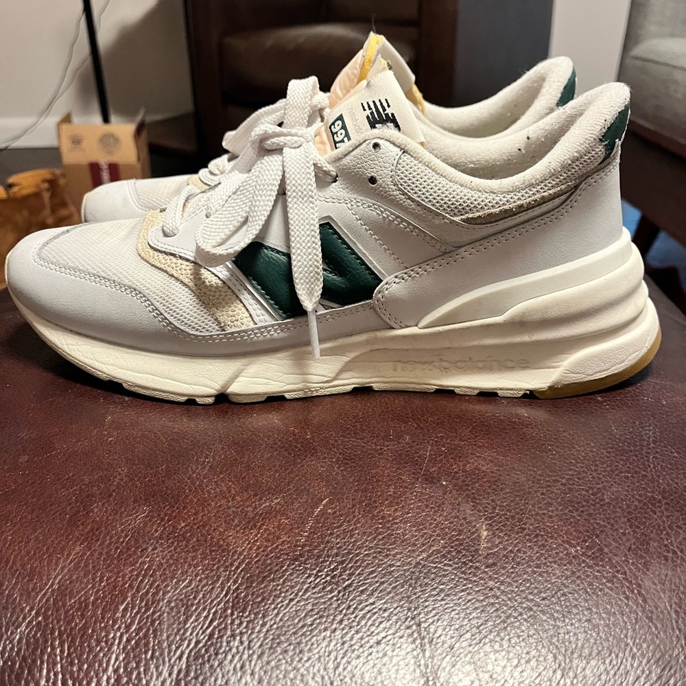 New Balance Gray and Green Athletic Shoes